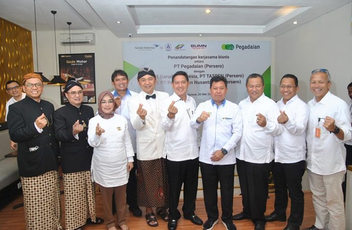 Pegadaian, Garuda, PTPN III, & Taspen Jalin Kerja Sama