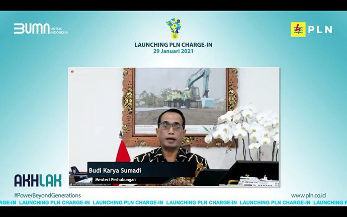 Menhub Apresiasi Peluncuran Aplikasi Charge.In Milik PLN