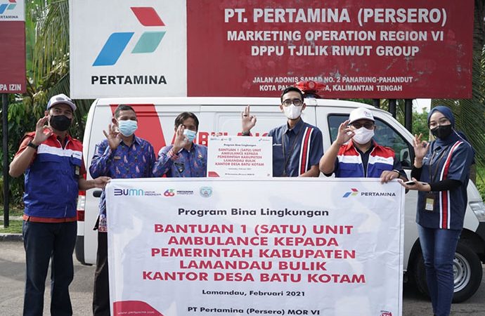 Pertamina Sumbang Ambulans dan Mobil Jenazah Untuk Masyarakat Kalteng