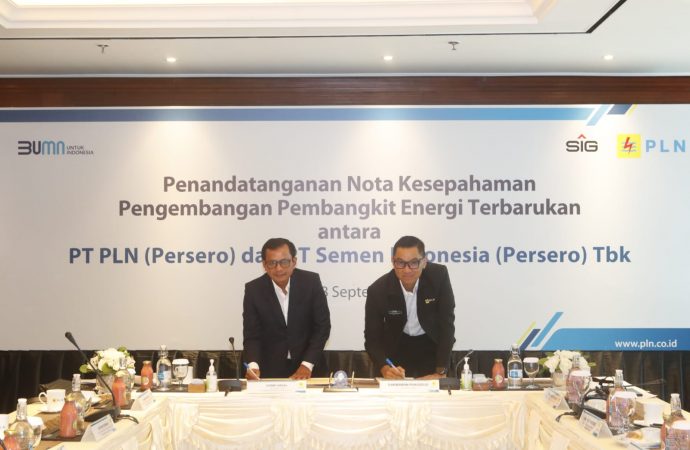 Dorong Penggunaan Energi Bersih, PLN dan Semen Indonesia Teken MoU