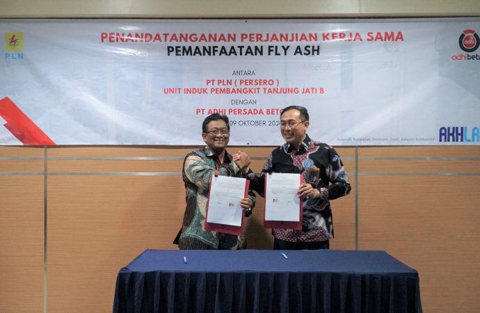 Manfaatkan FABA untuk Beton Jalan Tol, PLN – PT Adhi Persada Beton Teken Kerja Sama