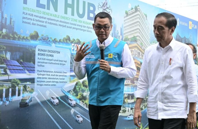 Presiden Jokowi Tandai Pembangunan PLN Hub, Pusat Ekosistem Transisi Energi dan Layanan Digital di Jantung IKN