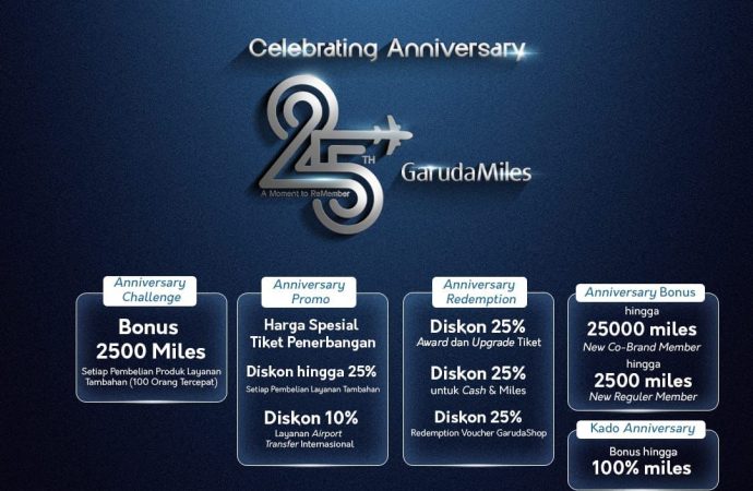 Genap 25 Tahun, Garuda Indonesia Tawarkan ini Bagi Pengguna Jasa