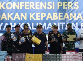 Bea Cukai Kalbar Tangkal Barang Ilegal Senilai Rp274,7 Miliar