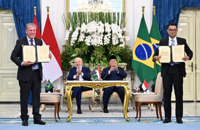 Disaksikan Prabowo dan Lula, PLN Resmi Teken MoU PLTA dengan J&F Brasil